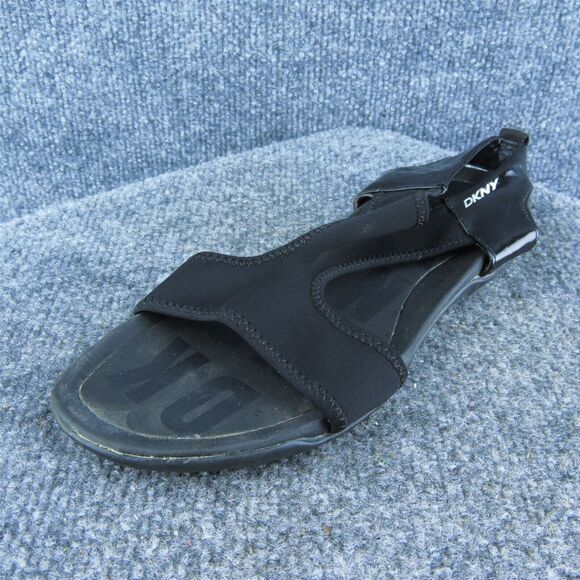 Dkny Women‎ Gladiator Sandal Shoes Black Textile Size 7 Medium - Picture 1 of 10